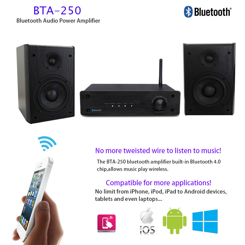 HiFi Stereo Bluetooth Audio Amplifier For Speakers Wireless Home Amp Receiver