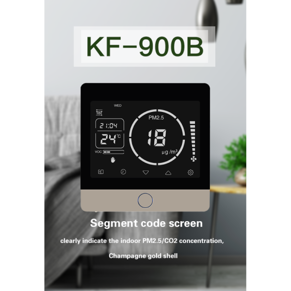 Intelligent Digital Ventilation Controller Fresh Air Controller With CO2 PM2.5 Monitoring