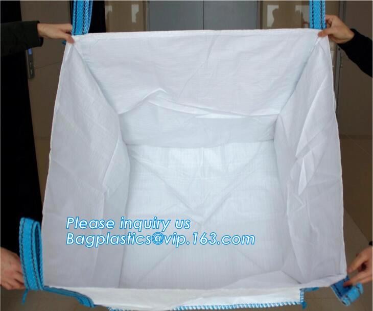 polypropylene woven plastic jumbo bag pp big bag for sand, building material, 500kg-1000kg PP Woven Jumbo Bag Big Bag wi
