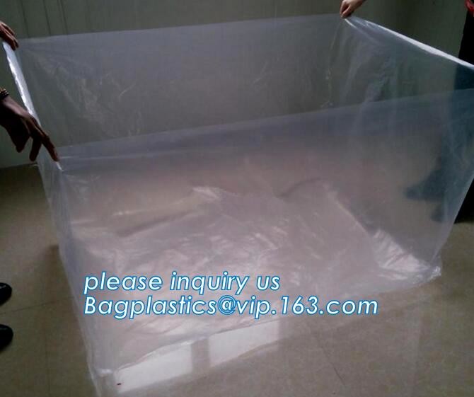 Customized Square Bottom or Side Guesst Plastic Protective Pallet Covers, 4 Mil Dust proof Clear Pallet Covers, BAGPLAST