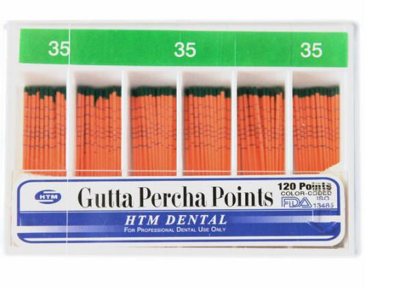 Quality Dental Use F1 Gutta Percha Points 60/120 Points Color Coded Fda Approved for sale