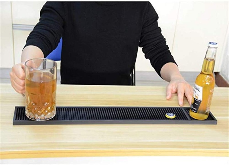 Minglu BM-002 Rubber Bar Mats, Non-Slip Bar Service Spill Mat Restaurant Kitchen Counter Bar Pad