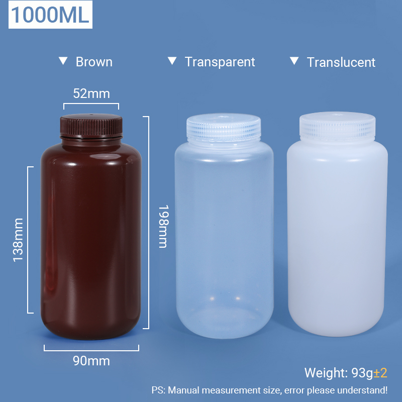 Plastic Screw Cap Wide Mouth Laboratory Chemical Reagent Bottle with ODM Service