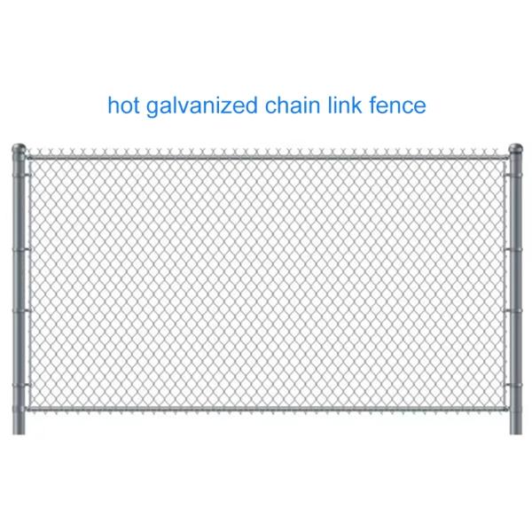 Galvanized / PVC Coated Chain Link Fence Cyclone Fencing 3 Foot Height