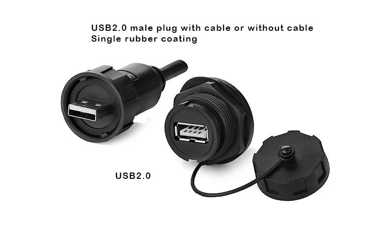 Cnlinko Ip67 Waterproof Usb 2.0 Connector Usb Female Usb2.0 Extension Cable Connector