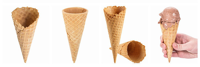 Industrial Ice Cream Roll Sugar cone Production Line Capacity 3500-4000pcs/Hour