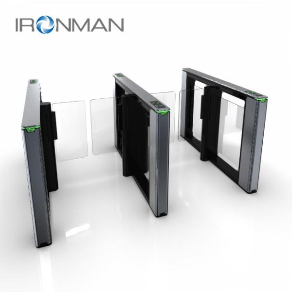 Quality Automatic Access Control Turnstiles , Glass Swing Turnstile With Read Card for sale