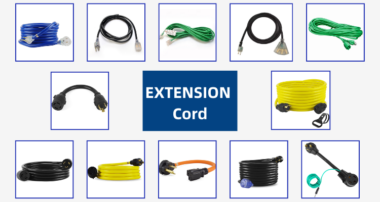 3X8/10/12/14/16AWG Rated Voltage 125V NEMA Female Light End ETL Certified American 3-Core Extension Cord Outdoor Copper Power Cable