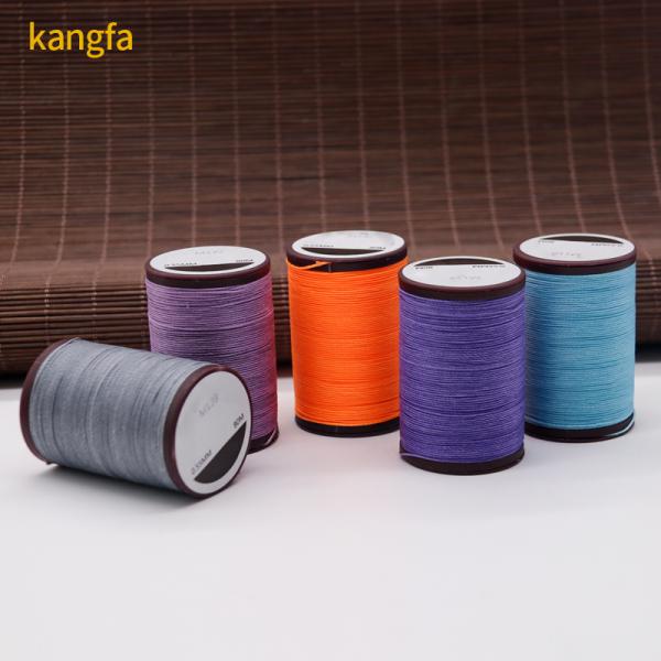Plastic Cone Polyester Round Braid Waxed Thread for Shoes Sewing 0.35mm 0.45mm 0.65mm