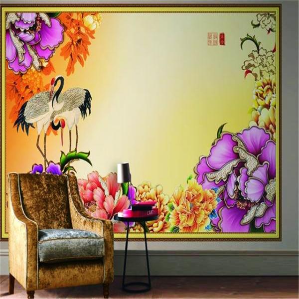 High Productivity and speed double epson dx-10 nozzle digital wall printing machine for wall usage 2 years