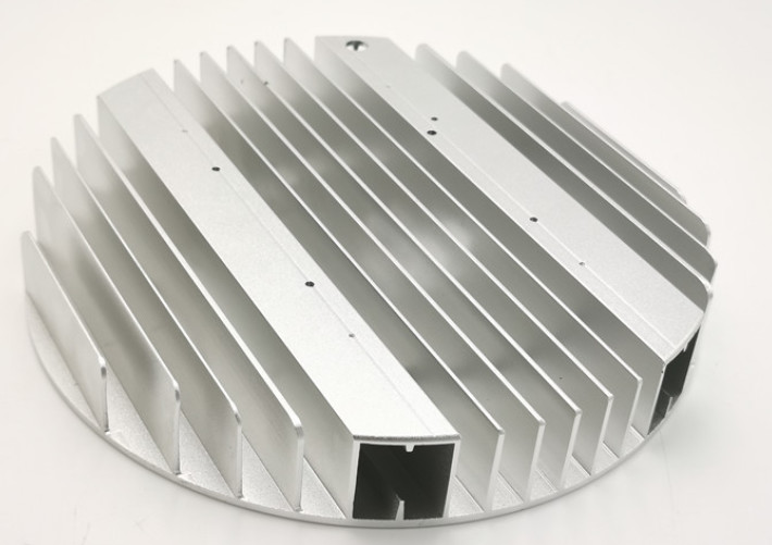 Silver 3D IGES Aluminium Extrusion Heat Sink Profiles For LED Lights Tin Plating