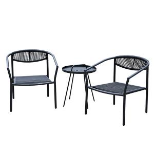 520mm Height 440mm Width Rattan Wicker Coffee Table Grey Finish
