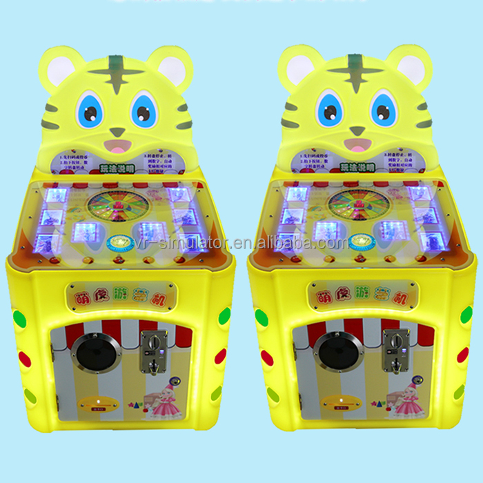 Factory price coin arcade cute tiger hitting machine playing cards game machine for children happy fun