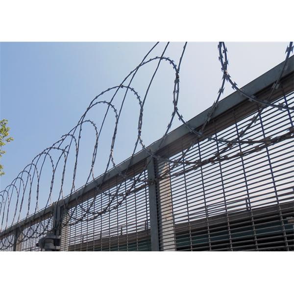 BTO -22 Cross Blade Flat Barbed Wire Strip Razor Sharp Ribbon Silver Fencing