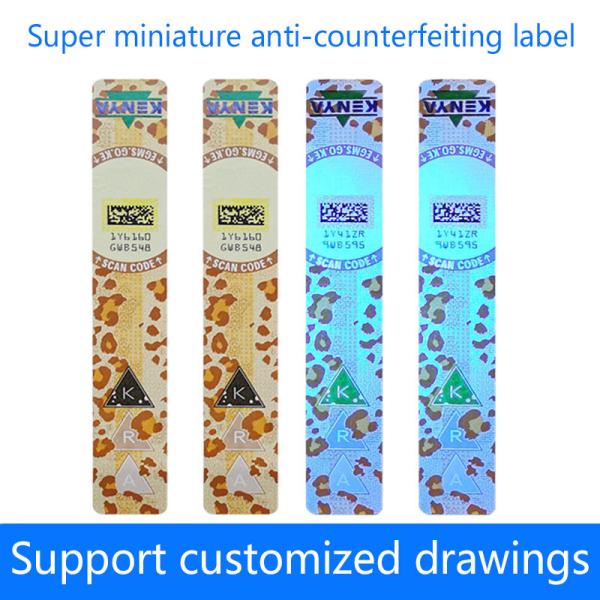 Quality Durable Custom Security Stickers Waterproof Vinyl Rectangle Barcode Glossy Finish for sale
