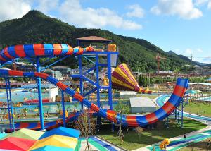 China Super Boomerang Water Slide Fiberglass Commercial Water Slide Theme Water Park wholesale