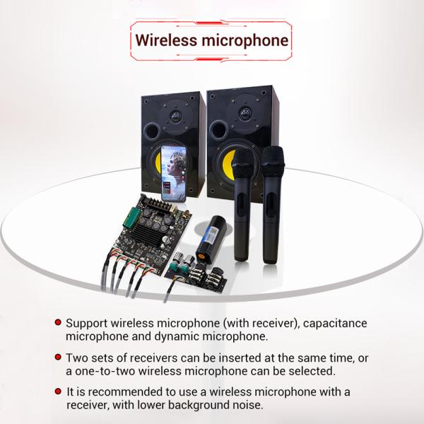 2.0 Channels ZK-AM100F BT Compatible Digital Audio HiFi Stereo Dual Class D 50Wx2