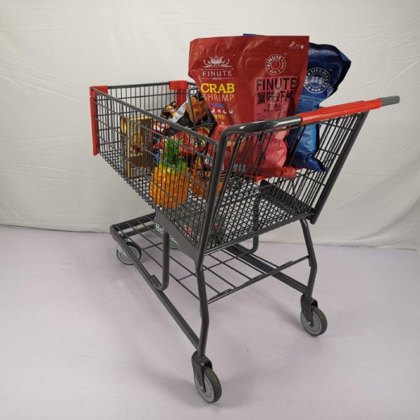 Customizable 125L Grocery Shopping Trolley Q195 Steel Large Shopping Cart
