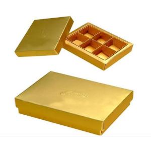 China Metallic Food Gift Box Packaging Empty Chocolate Boxes With Insert wholesale