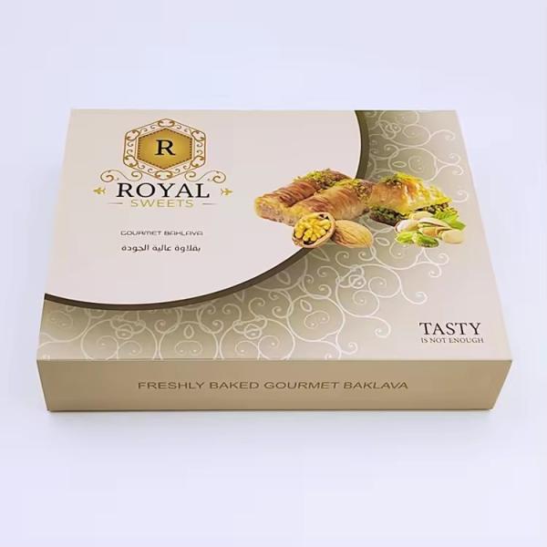 Giveaway Custom Print Golden Pull Out Drawer Paper Macaron Gift Box Packaging With Divider