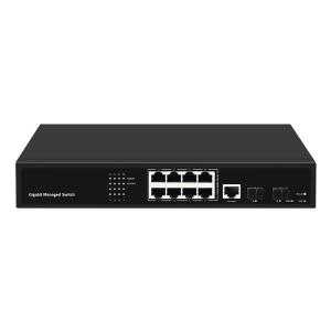 China 8 Port Gigabit Managed Network Switch Realtek Based AC Input SFP Fiber Uplink wholesale
