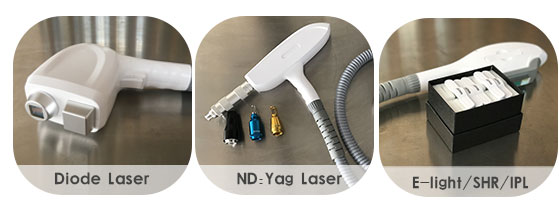 Gentle Multi Function Laser 3 Handpiece With Extra Cooling Head 25*25mm