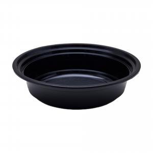 China 16oz PP American Style Black Base Round Container Food Grade wholesale