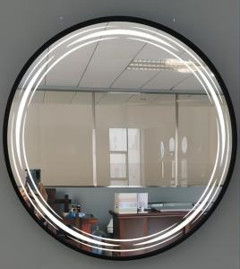 China 60cm Dia Aluminum Frame Bathroom Mirror Clear Reflection Effect wholesale