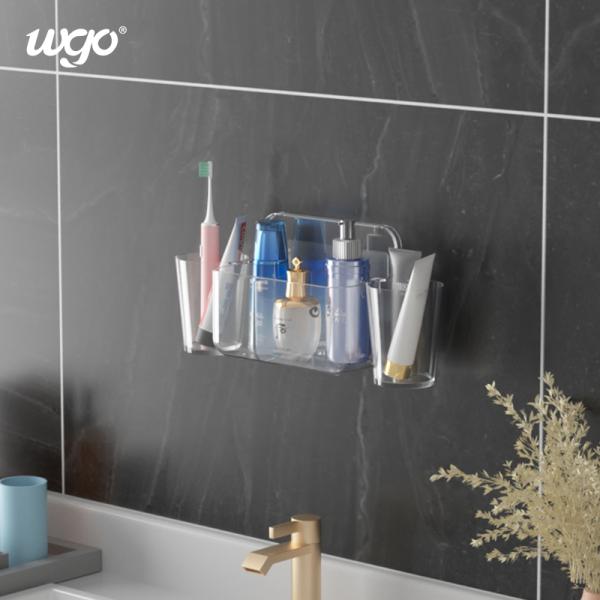 Patented Sticker Strongly Mounted Self Adhesive Shower Caddy Clear Fittings