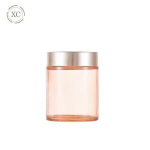 China Pink 20g Face Cream Glass Jar With Gold Lids wholesale