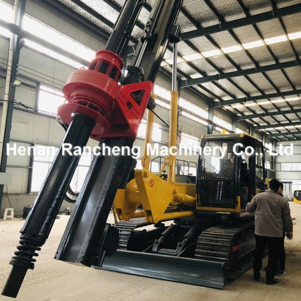 20m Drilling Depth Hydraulic Rotary Well Drilling Rig 205 Horsepower Diesel Engine