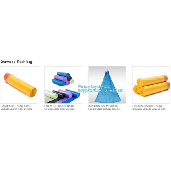 Tall Kitchen Drawstring Trash Bags,Reusable Trash Diaper Bag,gallon black drawstring, durable bin liners 1.2 mil, unscen