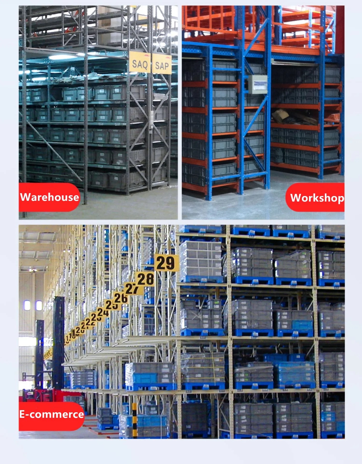 Industrial Plastic Stacking Euro Storage Containers Boxes Crates