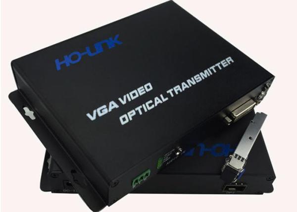Quality VGA to Composite Video fiber optic Converter Single mode , 20KM distance vga to optical converter for sale
