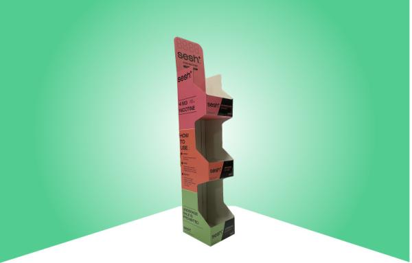 Quality 3 Tier Sidekick Display / Corrugated Power Wing Display With Three Pockets for sale