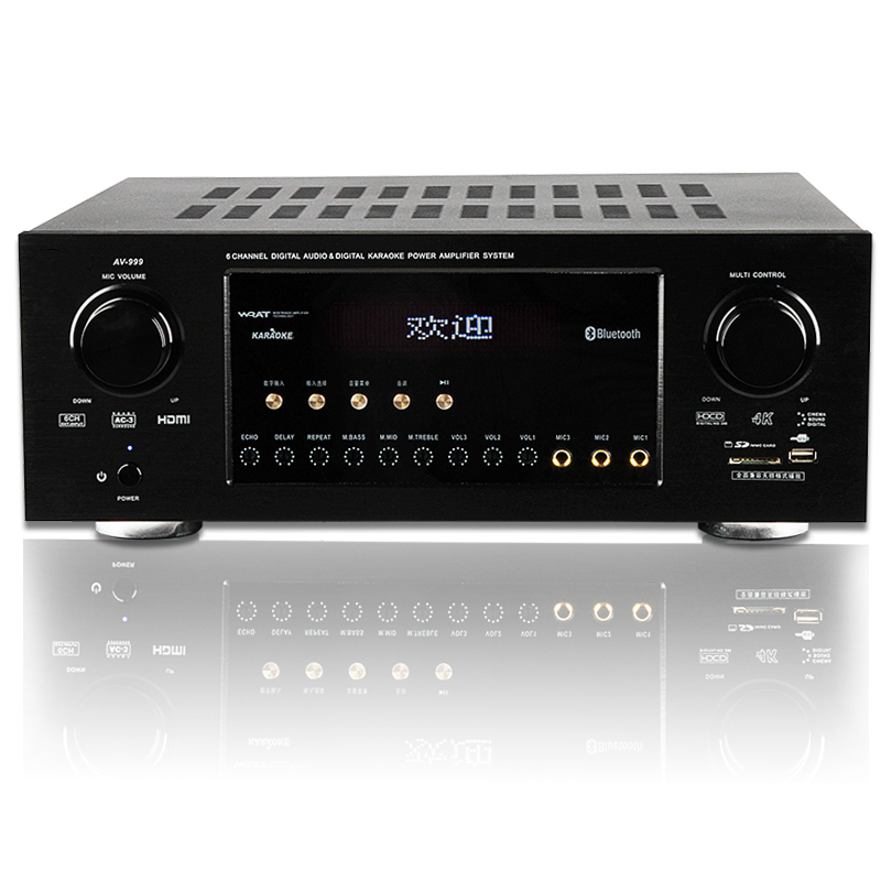 OEM Bluetooth Audio Amplifier , 4K High Power Wireless AV Amplifier 5.1 Channel