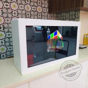 China Capacitive Touch Wall Hanging 23.6&quot; 3D Transparent Monitor Lcd Display For Media wholesale