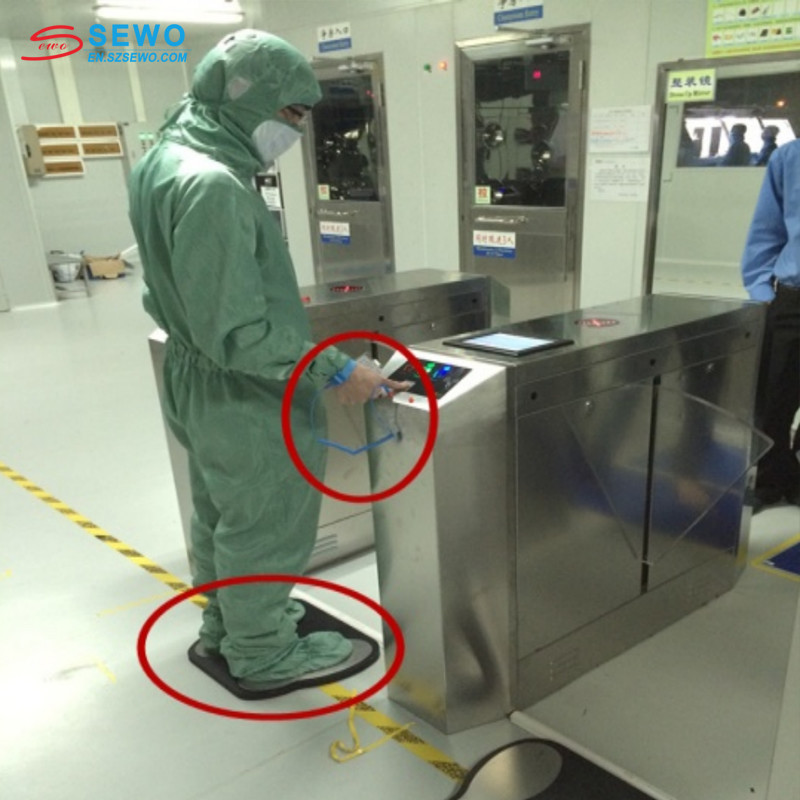 Pedestrian Barrier Systems ESD Turnstile Gate Access Control Systems Static Electricity Tester