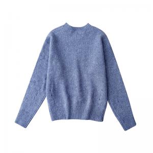 pull neck Womens Sweater Clothing Long Sleeve Knitted Crop Top Sweater