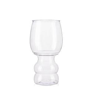 400 ml Transparent Plastic Cup with an Elegant Design and Unique Shape for Cold Beverages