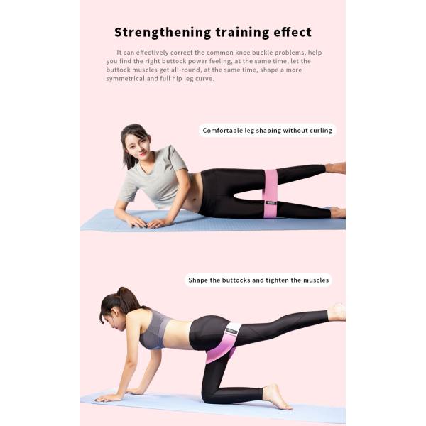 Polyester Latex Silk Hip Kickbacks Thrusts Exercise Fabric Booty Loop Resistance Bands