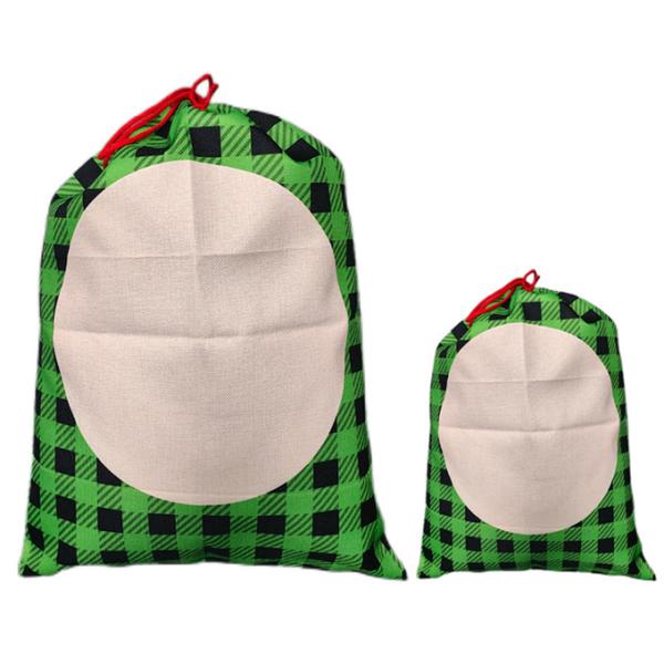 Personalized Reusable Christmas Bags Candy Bags Custom Santa Sacks Sublimation Drawstring Christmas Bags