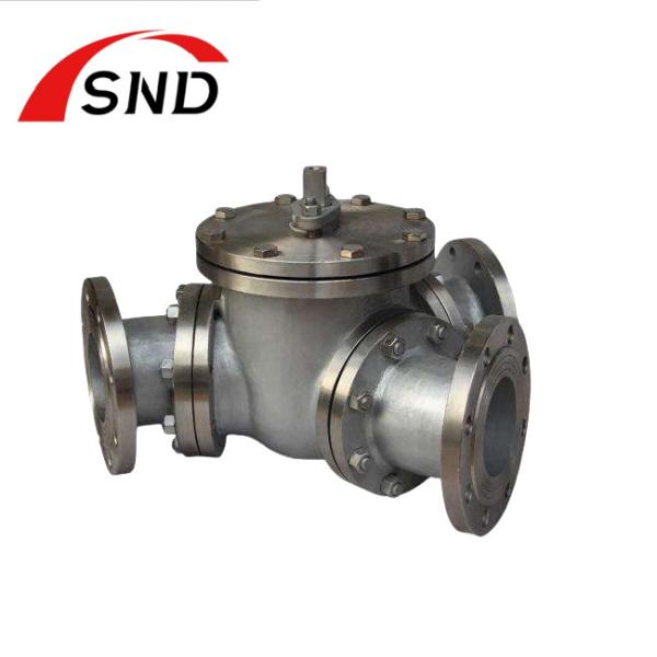 Quality 3-Way Carbon Steel Flange Ball Valve For Industrial Port Size 1/8" 1/4" 3/8" for sale