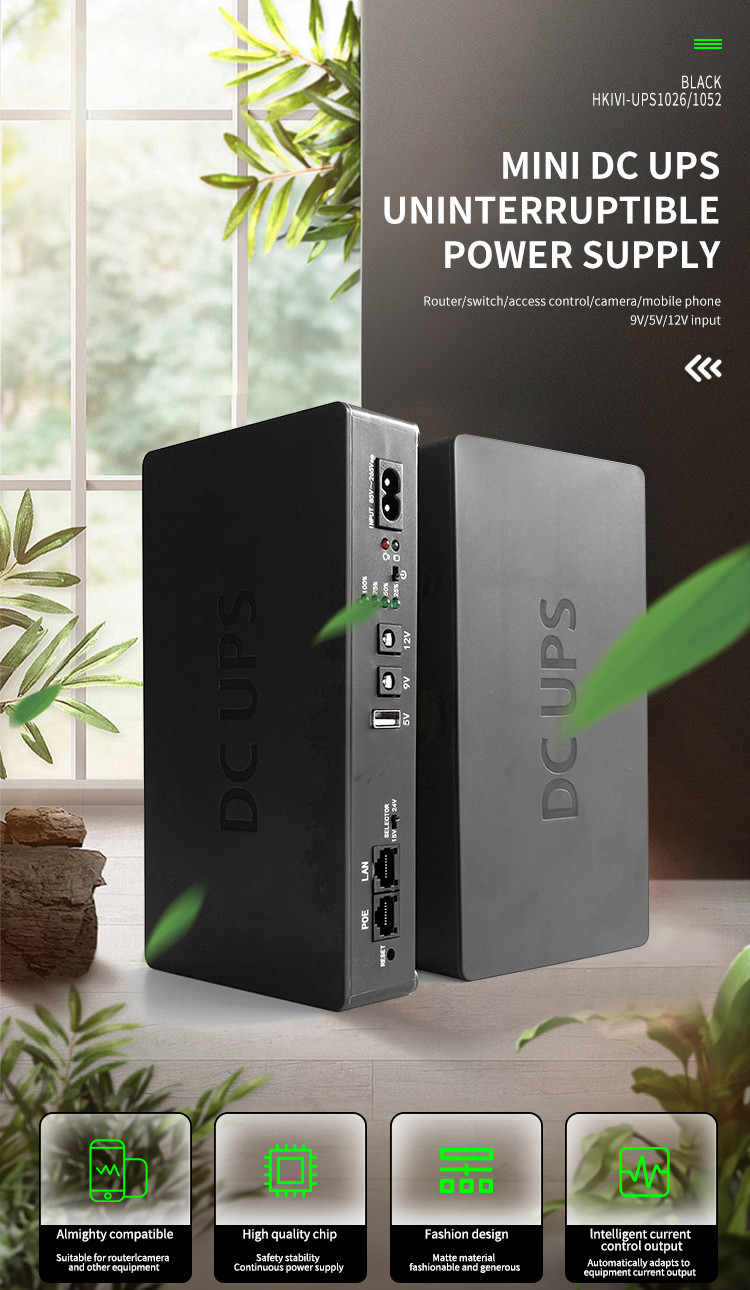 Small Size Ups 12v 26w 36w 52w 10400mah 20000mah Smart Mini Ups For CCTV Camera Wifi Router