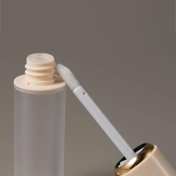 Luxury 4ml empty Lip Gloss Tube Cream-coloured Frosted Colored Empty Container