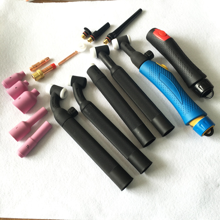 WP 18 Tig Welding Torch 100 Degree Duty Cycle 250AC Rating Customized Cable Length
