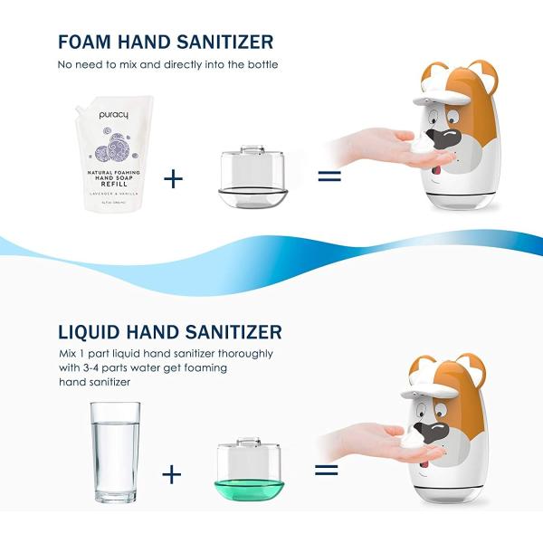 Yellow Sensor Foam Soap Dispenser 95%RH 200ML Waterproof