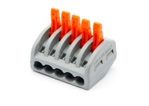 China 5 Way Led Light Operating Levers Quick Connect Terminal Block PCT-215 wholesale