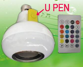 Quality House Bluetooth Color Changing Light Bulb , Custom Led Bluetooth Speaker Bulb for sale