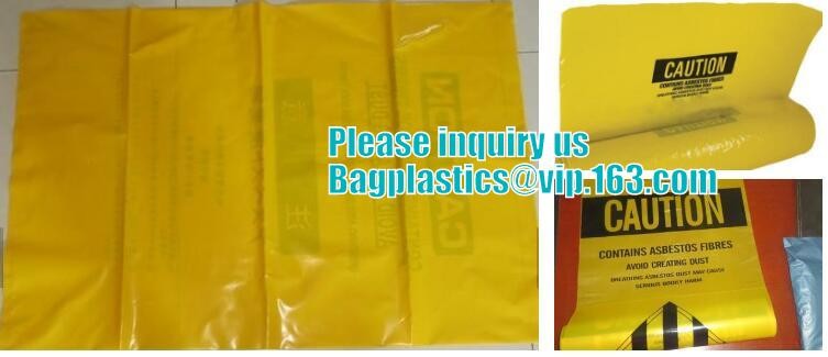 Heavy Duty Construction Plastic Asbestos Bag Waste Bag,Heavy Duty Disposal Polythene bags For Asbestos Removal BAGEASE